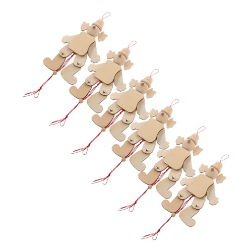 TOYANDONA 6 Stück Holz Marionetten Puppen für Unfertige Clown Marionette mit Zugmechanismus Lustiges DIY Holzspielzeug für Familienfeiern Kinderpartys und Kreative Bastelprojekte TOYANDONA 6 Stück Holz Marionetten Puppen für Unfertige Clown Marionette mit Zugmechanismus Lustiges DIY Holzspielzeug für Familienfeiern Kinderpartys und Kreative Bastelprojekte von TOYANDONA