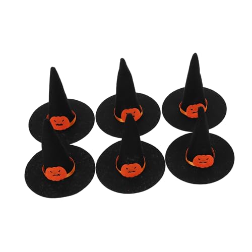 TOYANDONA 6 Stück Kleine Hüte für Halloween Deko Weinflaschen Topper und Puppenzubehör für Diy Bastelprojekte von TOYANDONA