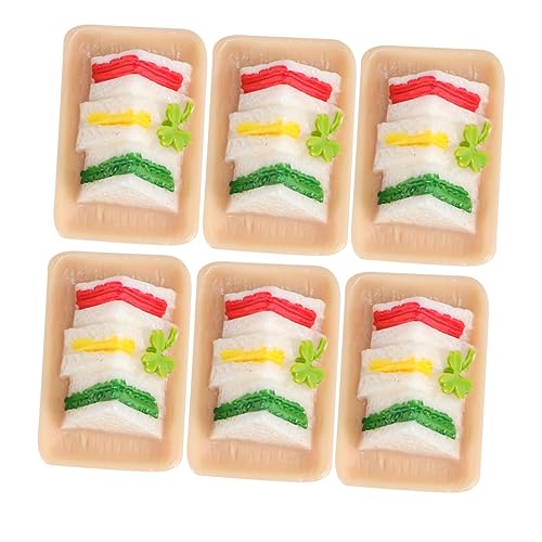 TOYANDONA 6 Stück Kleines Dessert Aus Holz Kuchen Holzmodell-Ornament Miniatur-lebensmittelfiguren Bambus von TOYANDONA
