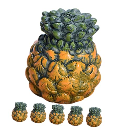 TOYANDONA Realistische Simulation Obst 6 Stücke Mini Ananas Modelle Dekorative Hause Ornament Für Hochzeit Party von TOYANDONA