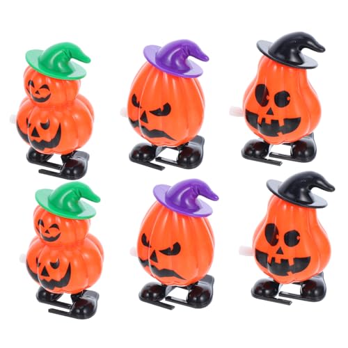 TOYANDONA 6 Stück Kürbis Aufziehspielzeug für Partygeschenke Treat Bag Füller und Geburtstagsüberraschungen Lustiges Kürbis für Halloween von TOYANDONA