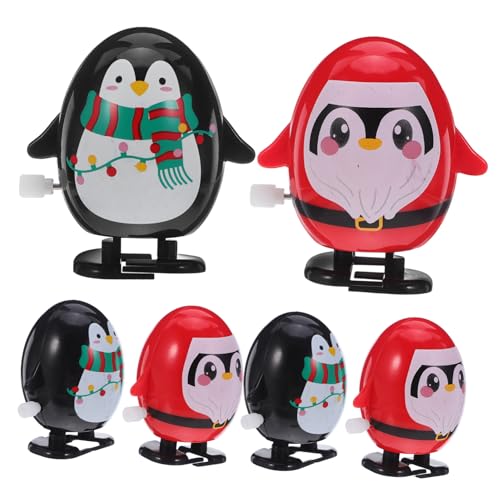 TOYANDONA 6 Stück Laufendes Pinguin Interaktives Eltern Kind Kleines Für Aufziehspielzeug Pinguin Großpackung Weihnachts von TOYANDONA