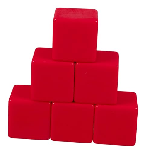 TOYANDONA 6 Stück Leere Glühen-in-The-Dark-mini- Für Brettspiele Im Klassenzimmer Winzige Für Spiel Taschenwürfel Unterricht Briefkupfspiel Rot Acryl von TOYANDONA