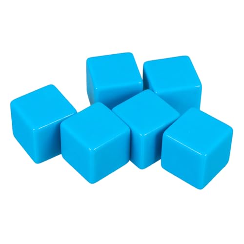 TOYANDONA 6 Stück Leere Würfel Lernwürfel Taschenstoffe Lernen Würfel Lehrmittel Cube -Lernunterricht Würfel schreiben Würfel im Klassenzimmer Würfel Spielwürfel Acryl Himmelblau von TOYANDONA