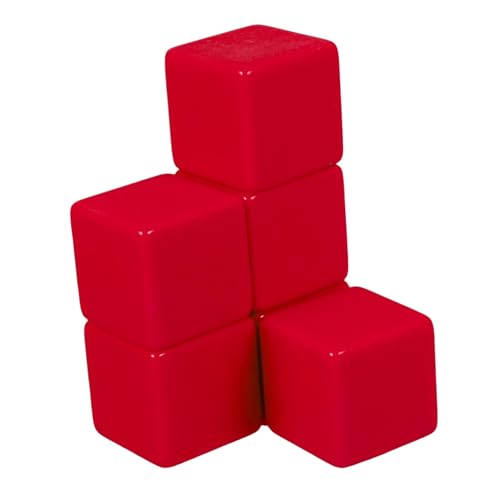TOYANDONA 6 Stück Leere interaktive Spiele spielwürfel Spiel DIY zusammenstellen die DIY Education Spiele Game -Würfeln Mathe -Verknüpfungswürfelspiel Acryl rot von TOYANDONA