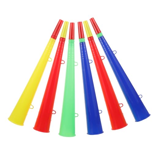 TOYANDONA 6pcs Sport Spiel Kunststoff Trompete Fans Requisiten Party Konzert Horn Ornamente Zufällige Farbe von TOYANDONA