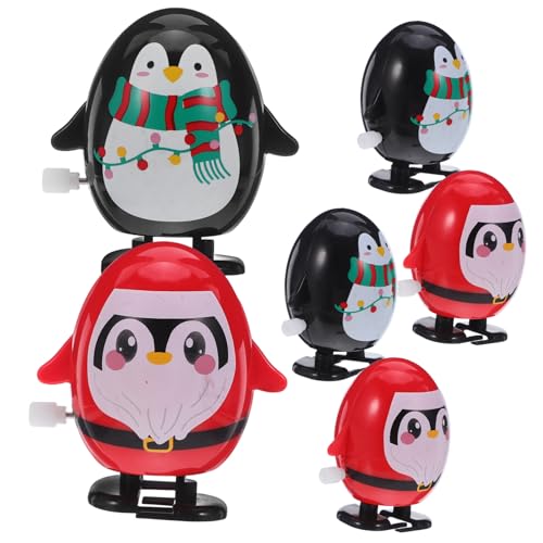 TOYANDONA 6 Stück Lustige Party Weihnachtsspielzeuge Für Pinguine Aufziehpreise Neuheitstütenfiguren Cartoon Schreibtisch Gastgeschenke Mini Süßer Pinguin von TOYANDONA