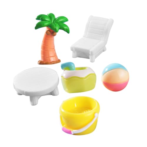 TOYANDONA 6 Stück Mikro Landschaftsornament Stranddekoration Winzige Figuren Sommer Strandparty Dekorationen Strandkorb Strandball Ornamente Strandornamente Sommer Strandspielzeug von TOYANDONA