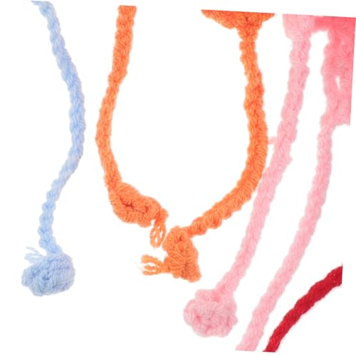 TOYANDONA 6 Stück Mini Häkelmützen aus Garn für Puppen und Kleine Tiere Atmungsaktive Kleine Strickmützen als DIY Deko Schlüsselanhänger und Kostümzubehör Vielseitig Einsetzbar von TOYANDONA