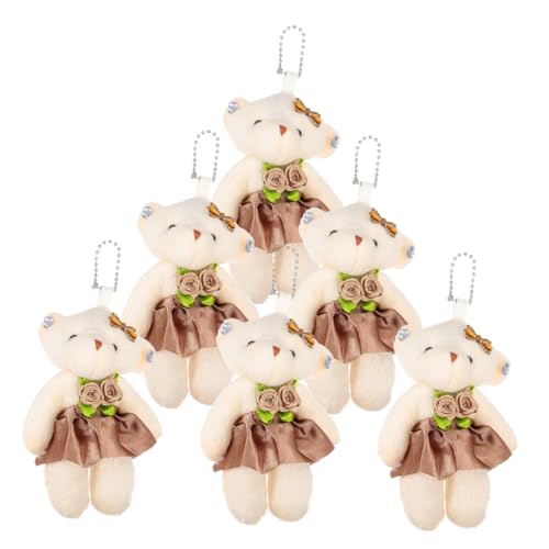 TOYANDONA 6 Stück Mini Plüsch Weiche Tiny Bear Puppen für DIY Schlüsselanhänger Hochzeitsdeko und Home Accessory Leicht und Sicher für Besondere Anlässe TOYANDONA 6 Stück Mini Plüsch Weiche Tiny Bear Puppen für DIY Schlüsselanhänger Hochzeitsdeko und Home Accessory Leicht und Sicher für Besondere Anlässe von TOYANDONA