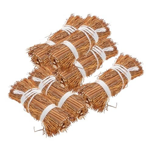 TOYANDONA 6 Stück Miniatur -Gras -brennholz -stapelmodell Gartenlandschaft Heuhaufen Miniatur-heuballen-puppenhaus Puppenhaus Heuhaufen Ornament Partei Schmücken Miniatur -stütze Light Brown von TOYANDONA