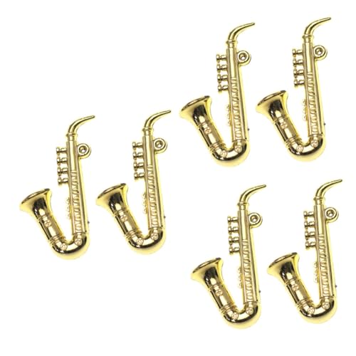 TOYANDONA 6 STK Miniatur-Saxophon Kinder musikspielzeug bastelzeug Spielzeuge Modelle dekoratives Instrumentenmodell Simulations-Saxophon-Dekor Musikinstrument schmücken von TOYANDONA