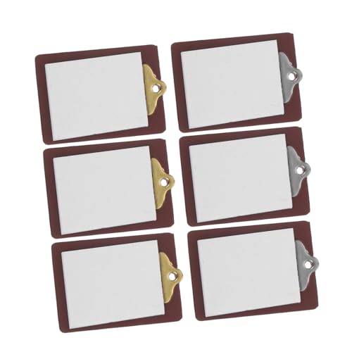TOYANDONA 6stücke Mini-schreibblock Für Junge Mädchen Süßes Klemmbrett Mit Aufbewahrung Kleines Klemmbrett Dekoratives Schreibbrett Puppenpapier-klemmbrett Mini-schreibbrett-Spielzeug von TOYANDONA