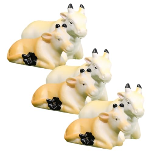 TOYANDONA 6stücke Teiliges Mini Kühe Figuren Kuh Für Tischdekoration Spielzeug Und Garten Ornamente Langlebig Und Handlich von TOYANDONA