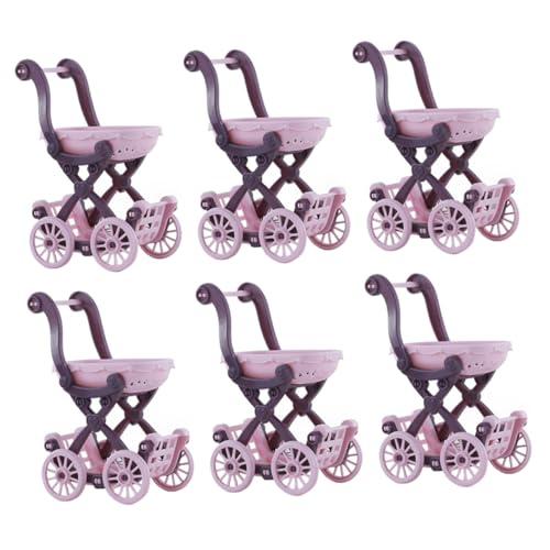 TOYANDONA 6-teiliges Mini-einkaufswagen-Ornament Plastik-Trolley-Spielzeug Für Puppenhaus Puppenmöbel-Dekoration TOYANDONA 6-teiliges Mini-einkaufswagen-Ornament Plastik-Trolley-Spielzeug Für Puppenhaus Puppenmöbel-Dekoration von TOYANDONA