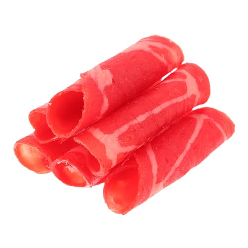 TOYANDONA 6 Stück Realistische Fake Beef Rolls für Hotpot Sushi Westliche Küche Täuschend Echte Fleischimitate für Restaurantdeko und Food Display Vielseitig Einsetzbare Fleischattrappen von TOYANDONA