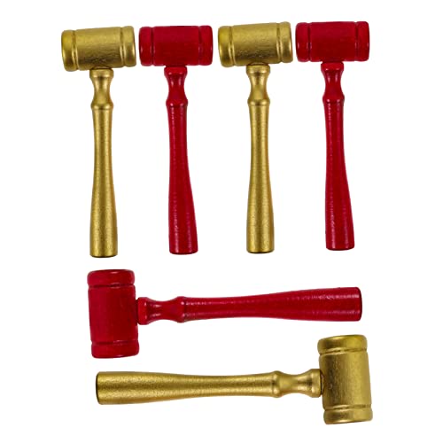 TOYANDONA 6 Stück Richter Hammer Stengel Spiele Konstruktionsspielzeug Aufblasbarer Hammer Aktivität Bretter Für Versteigerung Menschen Mädchen Holz von TOYANDONA