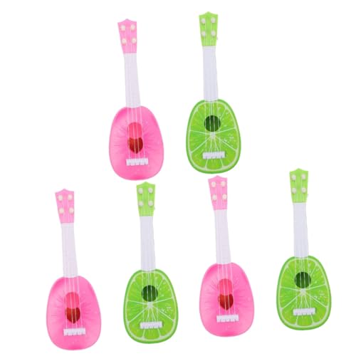 TOYANDONA 6 Stück Saiten Mini-Gitarre Musikspielzeug für Kinder Anfängerinstrumente Kinderspielzeug Musikinstrumente Spielzeuge Kindergitarren Mini-Musikspielzeug Obst Ukulele Modell Plastik von TOYANDONA