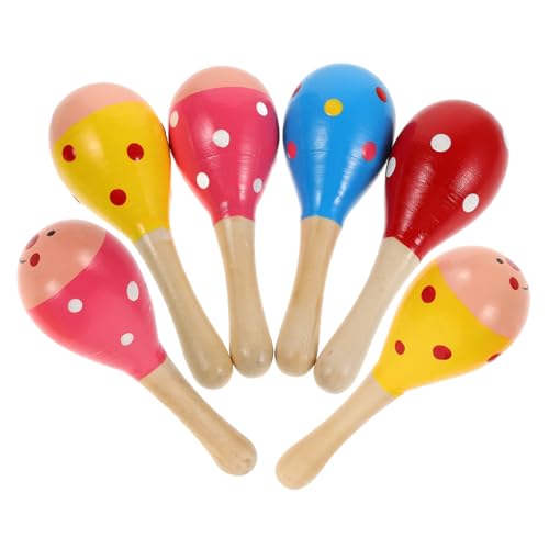 TOYANDONA 6 Stück Sandhammer aus Holz rhythmische Sandbälle, Schlaginstrumente Partyartikel für Babys Mini-Maracas Maraca mexikanische Partygeschenke Shaker-Instrument Maracas rasseln TOYANDONA 6 Stück Sandhammer aus Holz rhythmische Sandbälle, Schlaginstrumente Partyartikel für Babys Mini-Maracas Maraca mexikanische Partygeschenke Shaker-Instrument Maracas rasseln von TOYANDONA