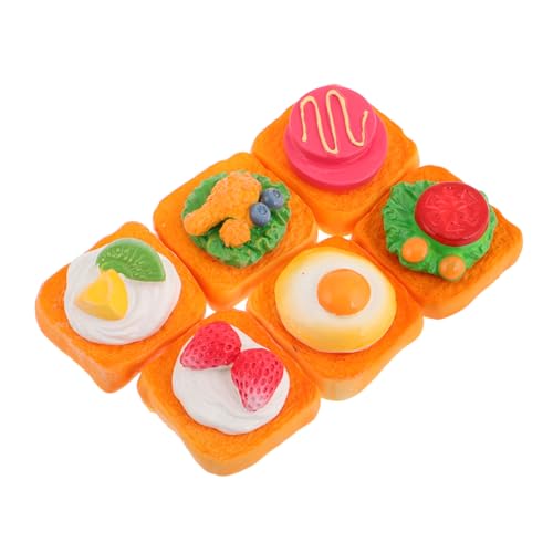 TOYANDONA Mini-brotmodelle – 6 Miniatur-Sandwich-Requisiten Für Puppenhaus-Dekorationen von TOYANDONA