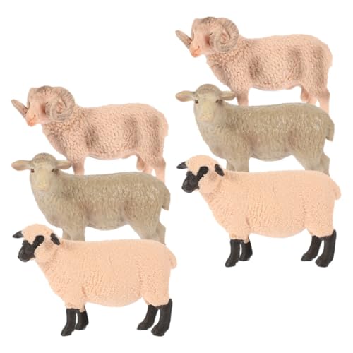 TOYANDONA 6 Stück Schaf Figuren Realistische Schafspielzeuge Langlebigem für Dekoration und Lernspiel für Geburtstage und Besondere Anlässe TOYANDONA 6 Stück Schaf Figuren Realistische Schafspielzeuge Langlebigem für Dekoration und Lernspiel für Geburtstage und Besondere Anlässe von TOYANDONA