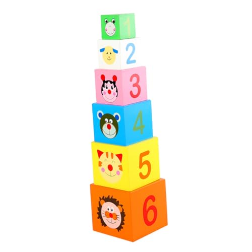 TOYANDONA 6 Stück Schicht Auf Schicht Stapelbares Blockspielzeug Ineinander Passenden Steine Interaktives Eltern - Kind - Frühpädagogisches Stapelblöcke Hölzern TOYANDONA 6 Stück Schicht Auf Schicht Stapelbares Blockspielzeug Ineinander Passenden Steine Interaktives Eltern - Kind - Frühpädagogisches Stapelblöcke Hölzern von TOYANDONA