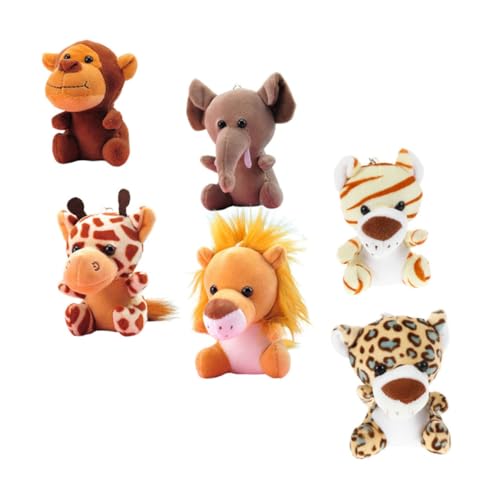 TOYANDONA 6 Stück Schlüsselanhänger Tiere Ornament Weihnachtsdekoration Medaillon Stofftier Weihnachtsanhänger Für Schmuck Kinderspielzeug Geldbörse Schlüsselanhänger Dekorationen von TOYANDONA