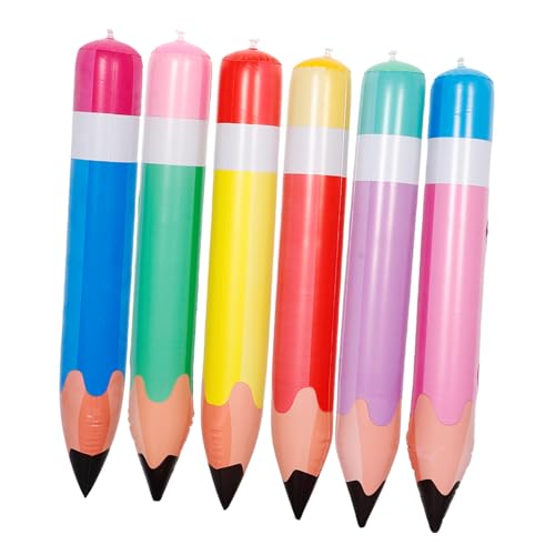 TOYANDONA 6 Stück Teiliges Aufblasbares Bleistift Riesige PVC Dekoration für Schulanfang Bunte Classroom Requisiten Gelb Blau Grün Rot für Partys und Unvergessliche Fotos TOYANDONA 6 Stück Teiliges Aufblasbares Bleistift Riesige PVC Dekoration für Schulanfang Bunte Classroom Requisiten Gelb Blau Grün Rot für Partys und Unvergessliche Fotos von TOYANDONA