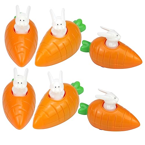 TOYANDONA 6 Stück Teiliges Aufziehauto für Kleinkinder Sicherer Lustiges Karotten Hasen Design Babyspielzeug für Jungen und Mädchen Fördert Kognitive Fähigkeiten und Spielspaß TOYANDONA 6 Stück Teiliges Aufziehauto für Kleinkinder Sicherer Lustiges Karotten Hasen Design Babyspielzeug für Jungen und Mädchen Fördert Kognitive Fähigkeiten und Spielspaß von TOYANDONA