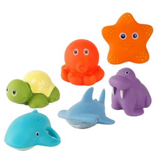 TOYANDONA 6 Stück Teiliges Badespielzeug mit Spritzenden Wärmeempfindlichen Farbwechsel Tiermotiven Schwimmend Fördert Feinmotorik und Sicheres Badevergnügen für Kleinkinder und Junge TOYANDONA 6 Stück Teiliges Badespielzeug mit Spritzenden Wärmeempfindlichen Farbwechsel Tiermotiven Schwimmend Fördert Feinmotorik und Sicheres Badevergnügen für Kleinkinder und Junge von TOYANDONA