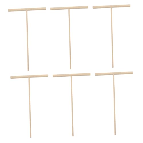 TOYANDONA 6 Stück Teiliges Bambus Mini rechen für Sandspiele Kreative Muster Gartendekoration Leicht und Tragbar als und Desktop Accessoire von TOYANDONA