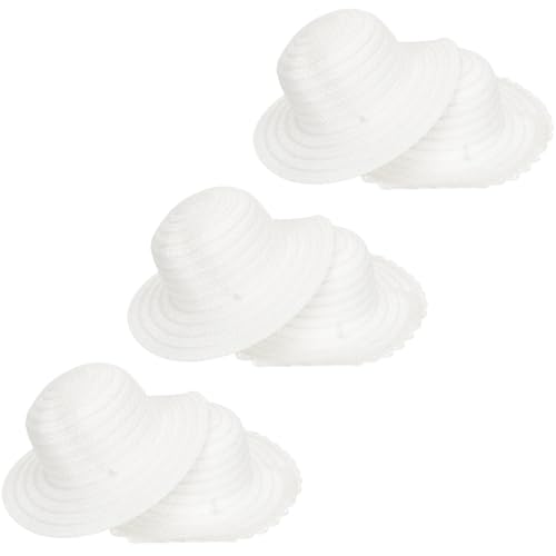 TOYANDONA 6 Stück Teiliges DIY Kinderstrohhut Weiße Handbemalte Pappstrohhüte Leichte Kreative Bastelmaterialien für Tanzpartys Geeignet für Mädchen und Jungen von Jahren von TOYANDONA