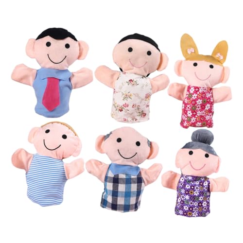 TOYANDONA 6 Stück Teiliges Handpuppen für Weiche Plüschige Handpuppen aus Hochwertigem PP Baumwollmaterial Geeignet für Interaktives Geschichtenerzählen der Kommunikation und Fantasievolles von TOYANDONA