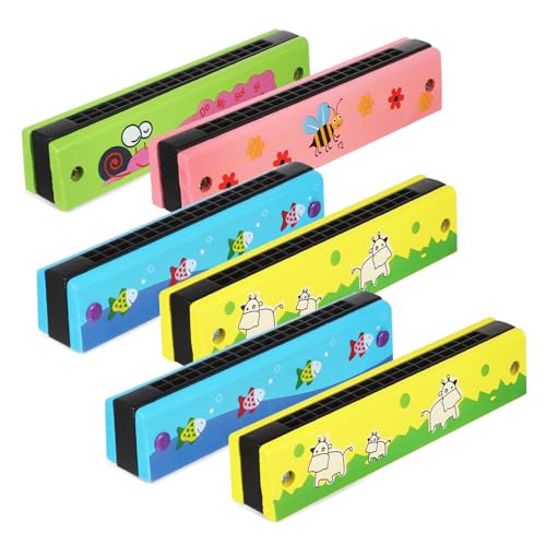 TOYANDONA 6 Stück Teiliges Holz Mundharmonika für Anfänger Zweireihige Tragbare Spielzeuge für Niedlichem Design Musikinstrument Musikalität und Kreativität TOYANDONA 6 Stück Teiliges Holz Mundharmonika für Anfänger Zweireihige Tragbare Spielzeuge für Niedlichem Design Musikinstrument Musikalität und Kreativität von TOYANDONA