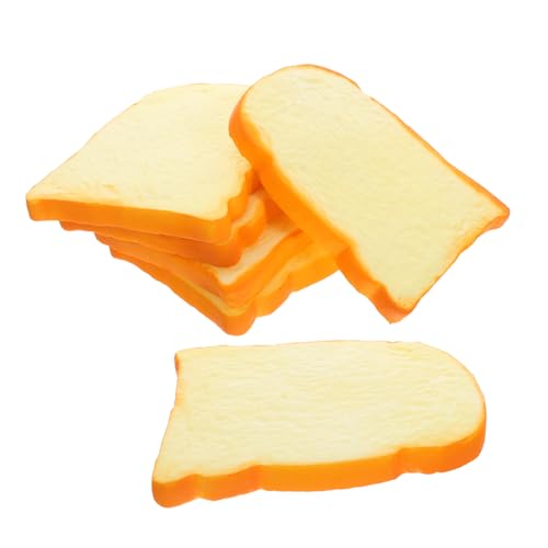 TOYANDONA 6 Stück Teiliges Künstliches Toastbrot aus Langlebigem PU Material Realistische Brotscheiben als Dekoration und Fotorequisiten für Bäckereien Küchen Partys und Schaufenster von TOYANDONA