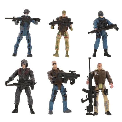 TOYANDONA 6 Stück Teiliges Militärfiguren Spielset mit Beweglichen Gelenken Flexible Soldaten Actionfiguren für Jungen und Sammler Detailreiche Polizei und Soldatenmodelle für Rollenspiele TOYANDONA 6 Stück Teiliges Militärfiguren Spielset mit Beweglichen Gelenken Flexible Soldaten Actionfiguren für Jungen und Sammler Detailreiche Polizei und Soldatenmodelle für Rollenspiele von TOYANDONA