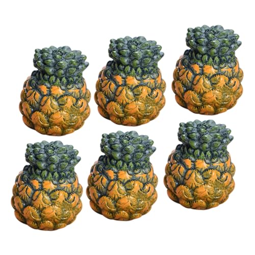 TOYANDONA 6 Stück Teiliges Mini Ananas Deko aus Harz Realistische Künstliche Früchte Modell Vielseitig Verwendbar als Puppenhaus Schmuck Tischdekoration und Fotorequisite Leicht und TOYANDONA 6 Stück Teiliges Mini Ananas Deko aus Harz Realistische Künstliche Früchte Modell Vielseitig Verwendbar als Puppenhaus Schmuck Tischdekoration und Fotorequisite Leicht und von TOYANDONA