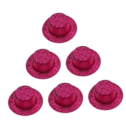 TOYANDONA 6 Stück Teiliges Mini Handwerks Top Hut Bunte Glitzer Partyhüte für Puppen DIY Dekoration Langlebige Kleine Hüte Geeignet für Basteln Tierfiguren und Haarschmuck Zufällige Farbe von TOYANDONA
