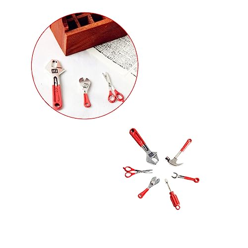 TOYANDONA 6 Stück Teiliges Mini Werkzeugzubehör aus Langlebiger Legierung Detailreiche Puppenhaus Dekoration Leichtes und Tragbares Mikro Werkzeug für Geeignet für Miniatur Toolbox ohne von TOYANDONA