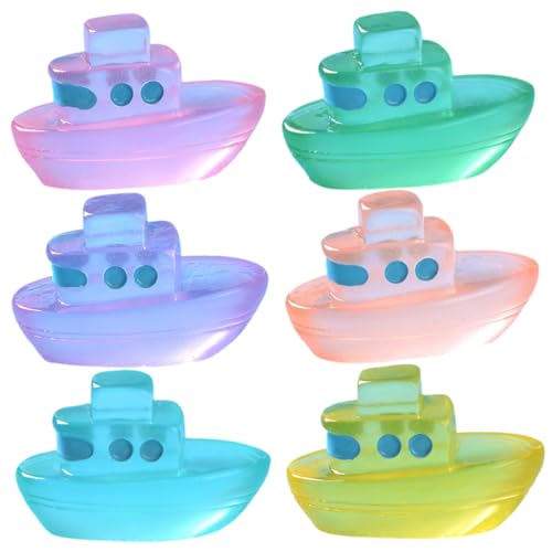 TOYANDONA 6 Stück Teiliges Miniatur Boot Modelle aus Resin Leuchtende Nachtlicht Deko für Garten Balkon Auto und Micro Landschaft Leichte Langlebige Mini Desktop Dekoration Bunte Kleine Boot TOYANDONA 6 Stück Teiliges Miniatur Boot Modelle aus Resin Leuchtende Nachtlicht Deko für Garten Balkon Auto und Micro Landschaft Leichte Langlebige Mini Desktop Dekoration Bunte Kleine Boot von TOYANDONA
