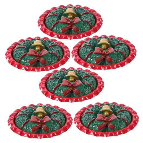 TOYANDONA 6 Stück Teiliges Miniatur Erdbeer Kuchen aus Resin Realistische Mini Dessert Dekoration für Puppenhaus Küche Langlebige Farbintensive Kunst Modelle als Puppenhaus Zubehör und von TOYANDONA