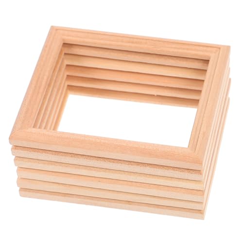 TOYANDONA 6 Stück Teiliges Miniatur Holz Bilderrahmen für Puppenhaus Dollhouse Dekoration Kunstvolle Fotodekoration für Miniaturwelten Hochwertige Holzornamente für Kreative DIY Projekte TOYANDONA 6 Stück Teiliges Miniatur Holz Bilderrahmen für Puppenhaus Dollhouse Dekoration Kunstvolle Fotodekoration für Miniaturwelten Hochwertige Holzornamente für Kreative DIY Projekte von TOYANDONA