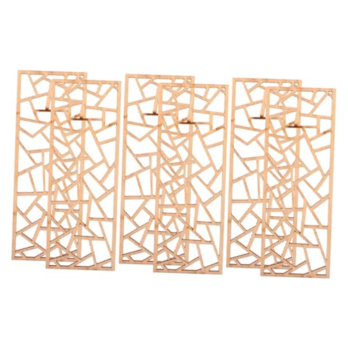 TOYANDONA 6stücke Miniaturbildschirm Aus Holz Für Puppenhäuser Klapppaneele Als Raumteiler Sichtschutz Für Schlafzimmermöbel Dekoratives Zubehör in Miniaturmöbel Für Thematische von TOYANDONA