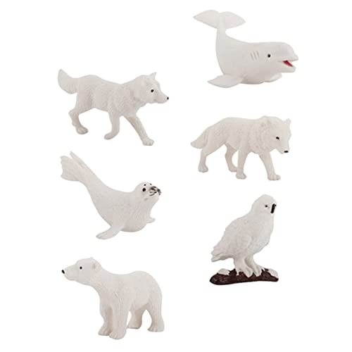 TOYANDONA 6 Stück Teiliges Miniatur Realistische Arktische Tierfiguren für Mikrolandschaftsdekoration Pädagogisches Lernspielzeug für Eisbär und TOYANDONA 6 Stück Teiliges Miniatur Realistische Arktische Tierfiguren für Mikrolandschaftsdekoration Pädagogisches Lernspielzeug für Eisbär und von TOYANDONA