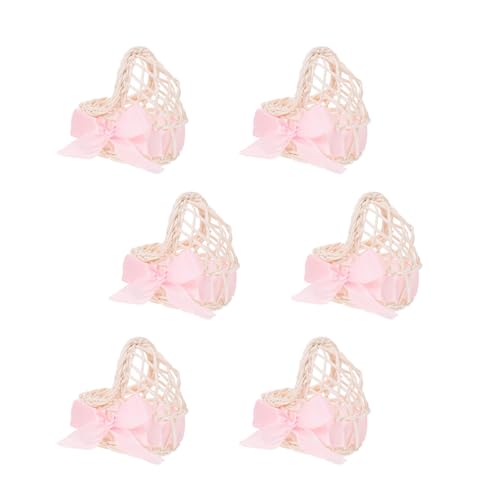 TOYANDONA 6 Stück Teiliges Miniatur rattankorb Schleife Handgefertigte Langlebige Miniatur blumenkörbe für Puppenhausdekoration Tisch Wohnaccessoire Charmante Mikro szenenverzierung TOYANDONA 6 Stück Teiliges Miniatur rattankorb Schleife Handgefertigte Langlebige Miniatur blumenkörbe für Puppenhausdekoration Tisch Wohnaccessoire Charmante Mikro szenenverzierung von TOYANDONA