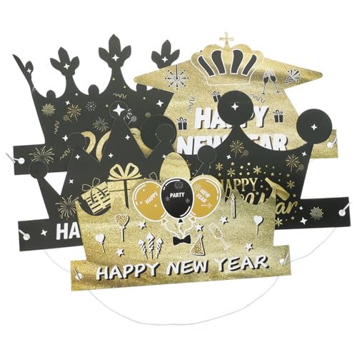 TOYANDONA 6 Stück Teiliges Neujahrs Party Papierhut Leichte Papiermaterialien Stilvolle Foto Requisiten mit Einzigartigen Designs Dekoration für Silvester und Countdown Feiern von TOYANDONA
