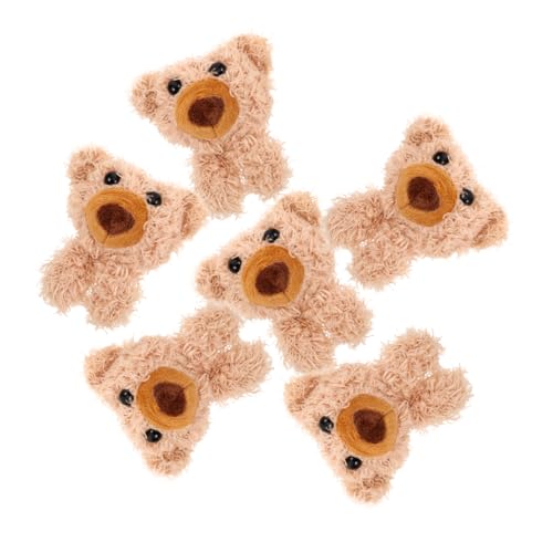 TOYANDONA 6 Stück Teiliges Plüschbär Kopf Nähzubehör Weiche DIY Bekleidungsapplikationen Süße Tiermotive für Kleidung Dekoration Kreative Bastelideen von TOYANDONA