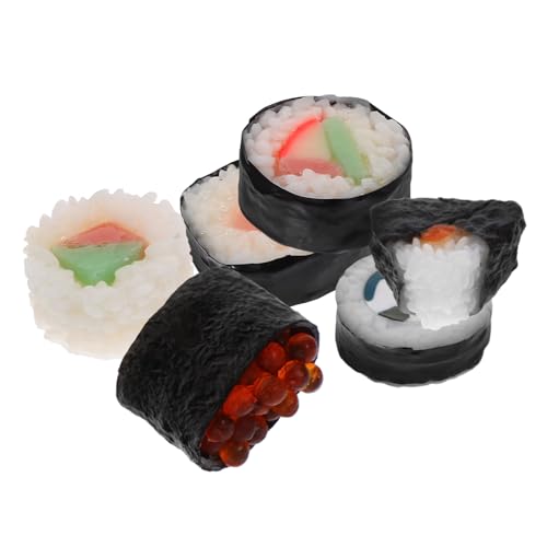 TOYANDONA 6 Stück Teiliges Realistische Miniatur Sushi Deko aus Detailgetreu Handgefertigt Vielseitig für Küche Fotografie Sammler und Puppenhaus Originalgetreue Japanische Sushi TOYANDONA 6 Stück Teiliges Realistische Miniatur Sushi Deko aus Detailgetreu Handgefertigt Vielseitig für Küche Fotografie Sammler und Puppenhaus Originalgetreue Japanische Sushi von TOYANDONA