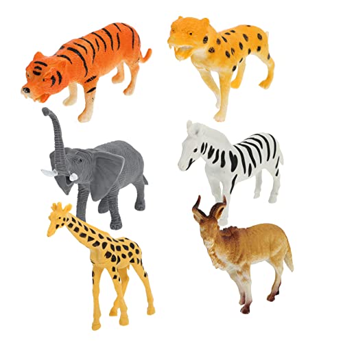 TOYANDONA 6 Stück Teiliges Realistische Tiermodell Spielzeuge Simulation von Wildtieren für Dekoration und Lernspielzeug für Geburtstagsgeschenke und Kreative Spielstunden von TOYANDONA