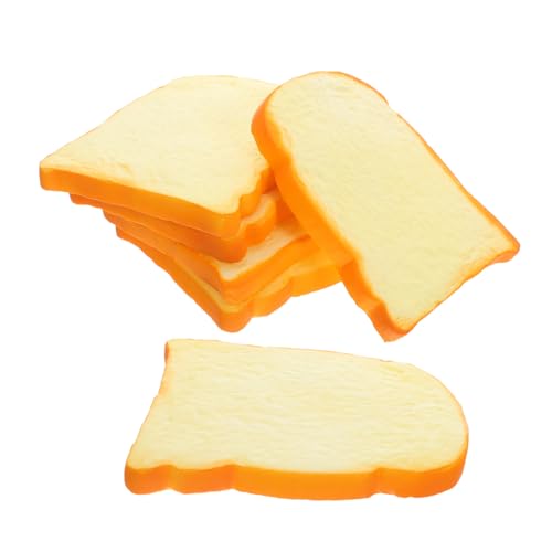 TOYANDONA 6 Stück Teiliges Realistisches Toastbrot Modell Täuschend Echte Simulation Vielseitig Einsetzbar als Brot-deko für Hochzeit Küche Schaufenster Party und Bäckerei Präsentation von TOYANDONA